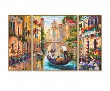 Venedig – Die Stadt in der Lagune Triptychon – Malen nach Zahlen