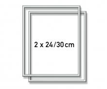 2 Aluminium Frames Silver 24 x 30 cm - Painting by Numbers