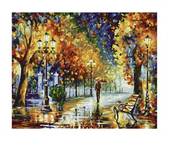 Promenade in Autumn Painting by Numbers