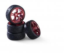 1:10 Design 10 wheel set, model wheels, red