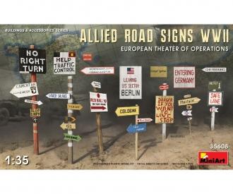 1:35 WW2 Allied Road Signs European The.