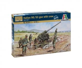 1:72 Italian 90/53 Gun w/crew