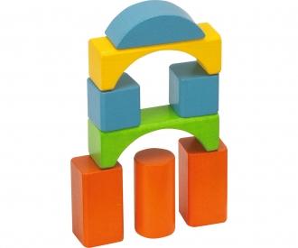 Coloured Wooden Blocks - 75 Pieces