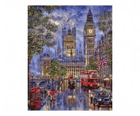 Full Moon over London 40 x 50 cm - Painting by Numbers