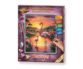 Flamingos Painting by numbers