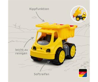 BIG Power Worker Classic Dump Truck with  Tipping Bed and Soft Tyres