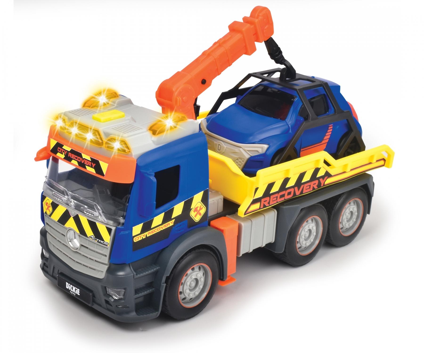 Yeedie 12 Inch Big Tow Truck with Hook and Bulldozer Car for Toddler Boys G : Dickie Toys 12\" Air Pump Action Tow Truck with Crane