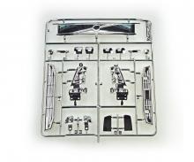 Chrome Parts Set, model accessory sprue, black