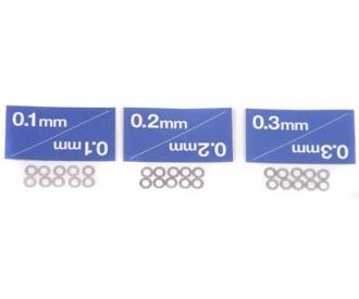 3mm Shim-Set, RC spacer set, 0.1/0.2/0.3mm