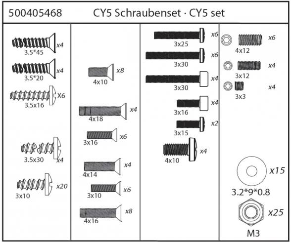 CY5 screw set