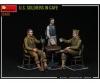 1:35 Fig. Soldats américains au café (3) avec accessoires