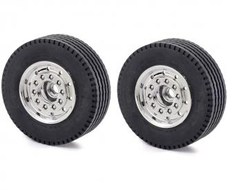1:14 Truck Front Wheel, model accessory, chrome