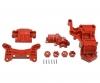 TA-01/02 Front Gear Case, 4WD spare parts, red