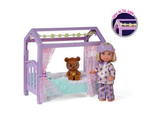 Evi Love Teddy Bed – Poupée 12 cm avec lit