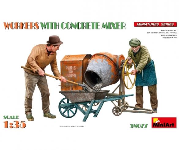 1:35 Fig.-Set Workers w/Concr. Mixer (2) 1:35 Fig.-Set Workers w/Concr. Mixer (2)