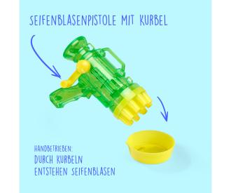 Bubble Fun Seifenblasenpistole mit Kurbel