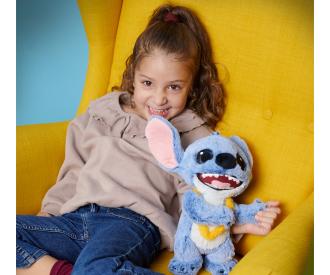 Disney Stitch Live Action Plush with Lei, 25 cm