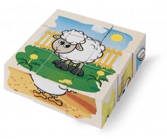 EH Puzzle d'images cubes La Ferme