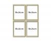 4 Aluminium Frames Gold Quattro 18 x 24 cm - Painting by Numbers