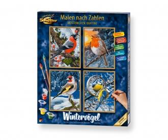 Winter Birds Quattro - Painting by Numbers