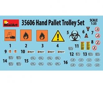 MiniArt Hand Pallet Truck Set Model Kit 1:35