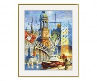 Hamburg, my pearl 40 x 50 cm - Painting by Numbers
