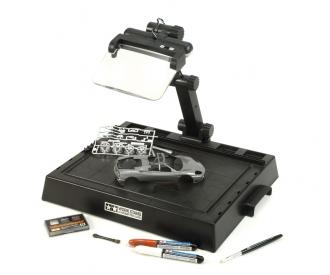 Work Stand w/Magnifying Lens, hobby work stand