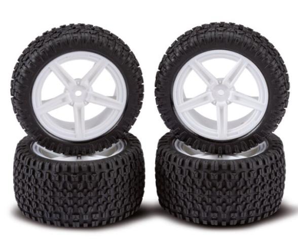 1:10 All-Terrain Wheel Set, RC tyres, 2WD/4WD