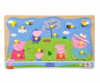 Peppa Pig, Pin Puzzle, 4-ass.