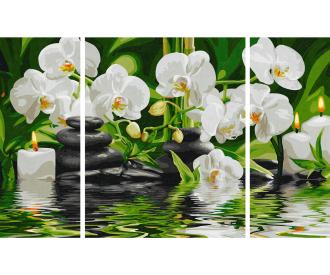 Spa Oasis Triptych - Painting by Numbers