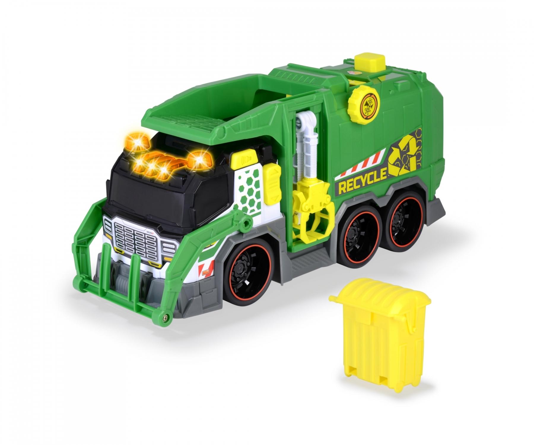 Dickie Toys Camion Poubelle Mercedes 26cm avec Son et Lumière