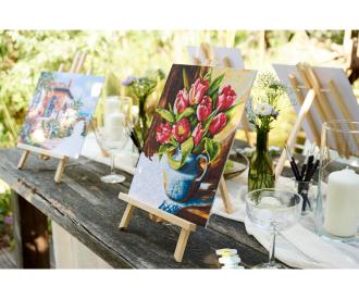 A Bunch of Tulips 24 x 30 cm - Painting by Numbers