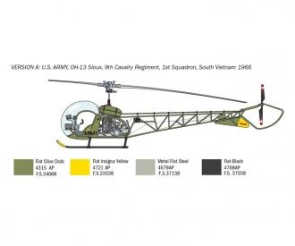 OH-13 Scout Helicopter Korea War Model Kit