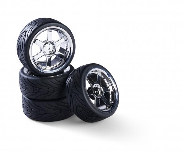 1:10 Wheel Set Design 6, model wheels, chrome
