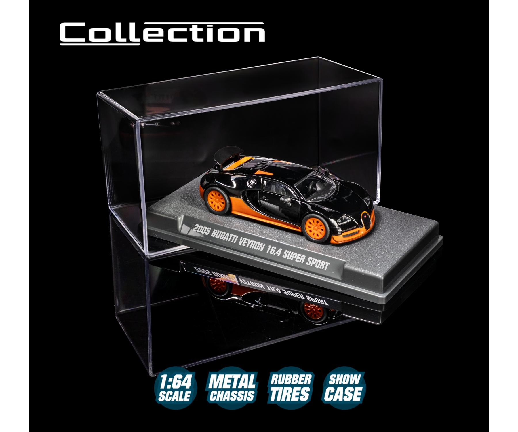Voiture miniature Bugatti Veyron : échelle 1/43, noire et rouge - France