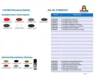 Italeri M32 Recovery Vehicle Model Kit 1:35