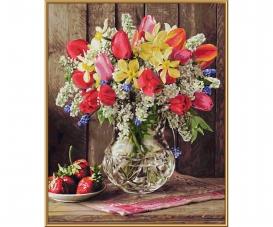Greetings from a Cottage Garden 40 x 50 cm - Painting by Numbers