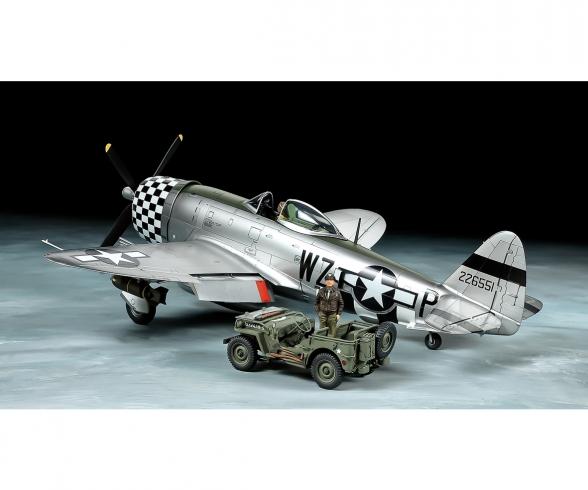 1:48 P-47D Bubbletop & 4x4 Lt. Veh.