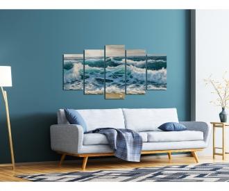 Une mer houleuse - peinture par numéros
