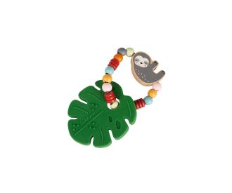 Baby Grasping Toy with Teething Leaf