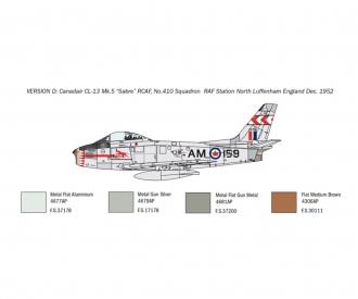 Italeri F-86E Sabre Aircraft Model Kit 1:48