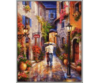 Romantic Alleyway 40 x 50 cm - Painting by Numbers