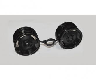 Rear Wheels, model accessory, black wheel set