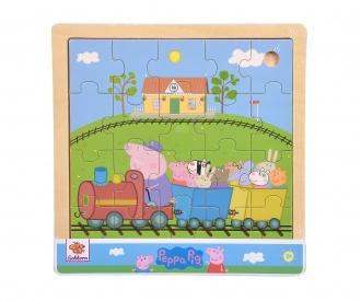 Peppa Pig, puzzle en marqueterie, 3 ass