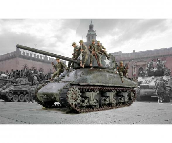 Italeri M4A1 Sherman with U.S. Infantry Kit
