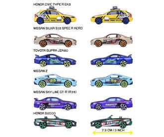 JDM Legends Deluxe Cars, 6-sort.