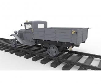 1:35 1,5to Railroad Truck AA Type w/Rail