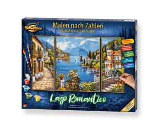Lago Romantico Triptych - Painting by Numbers