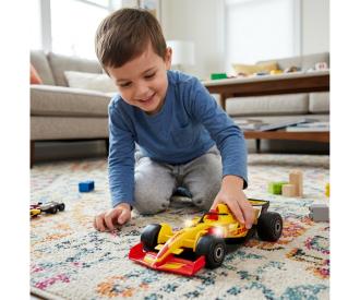 Voiture de course DHL à friction avec lumière et son
