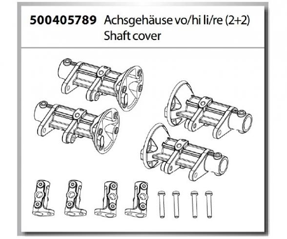 1:10 MC-10 Achsgehäuse vo/hi